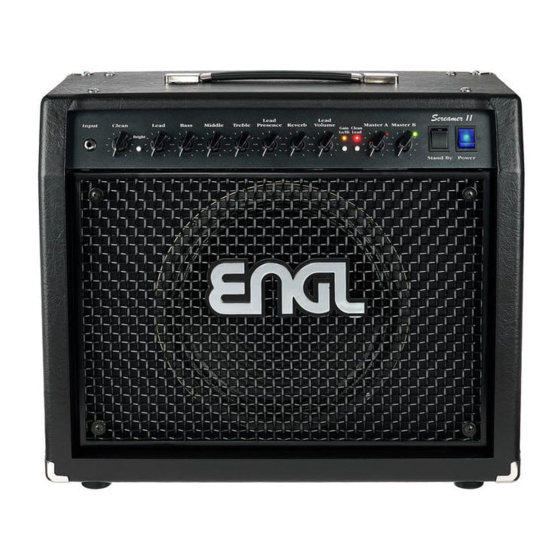 Engl Screamer 50 II Combo E330II Operator's Manual