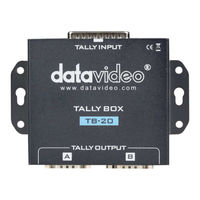 Datavideo Tally Box TB-20 Quick Start Manual