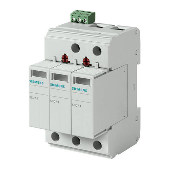 Siemens 5SD7483-5 Operating Instructions