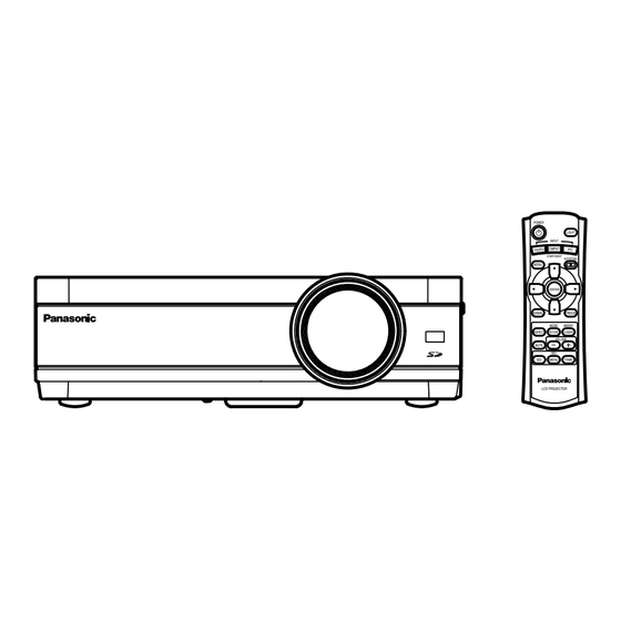 Panasonic PT-AE200U Operating Instructions Manual