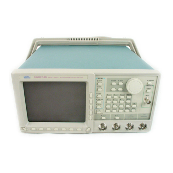 Tektronix AWG 2040 Manual