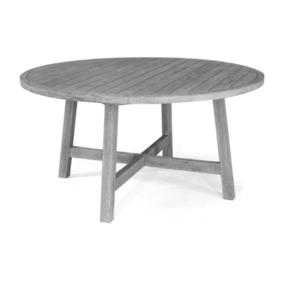 Kettler Cora 150 cm Round Dining Table HUC28207 Assembly Instructions Manual