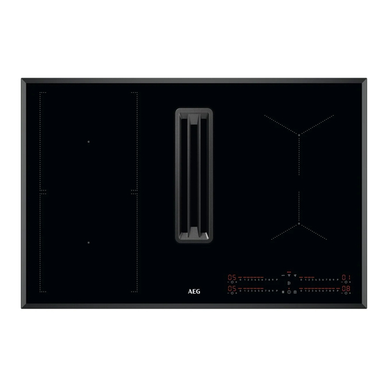 User Manuals: AEG CDE84543FB Induction Extractor Hob