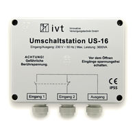IVT US-16 Operating Instructions Manual
