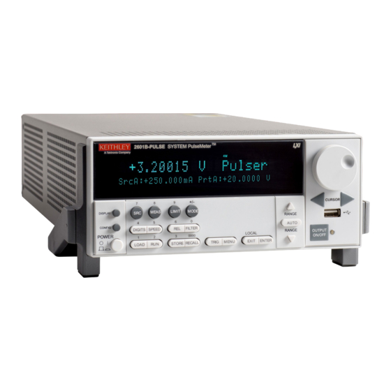 Tektronix Keithley SourceMeter 2601B-PULSE Quick Start Manual
