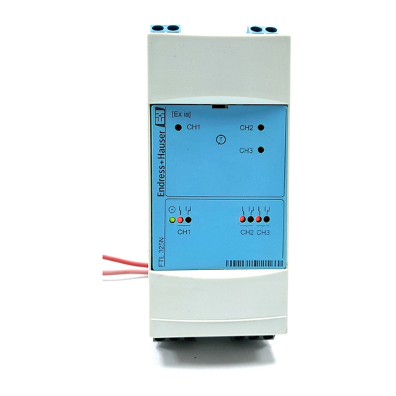Endress+Hauser Nivotester FTL325N-3 3 Series Operating Instructions Manual