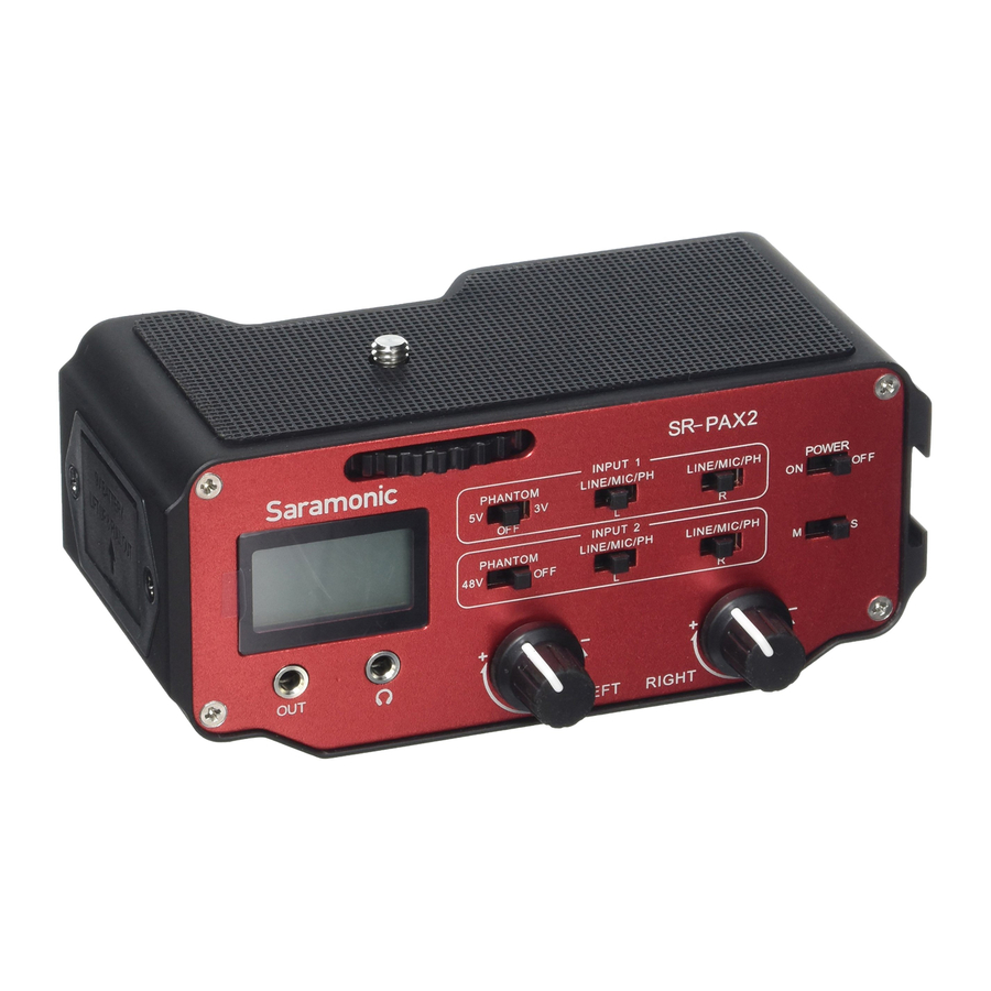 Saramonic SR-PAX2 - Audio Mixer Manual