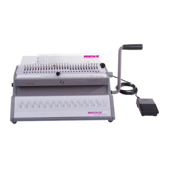 Renz eco 360 comfort plus Operation Manual