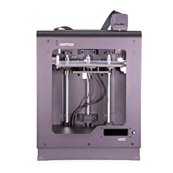 User Manuals: zortrax Z-Axis Desktop 3D Printer