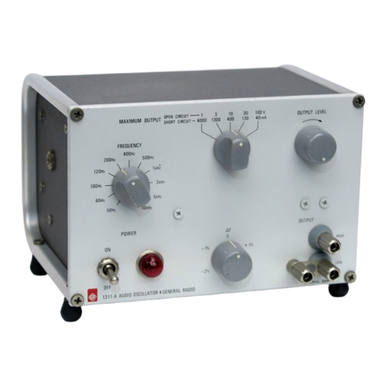 GENERAL RADIO COMPANY 1311-A Instruction Manual