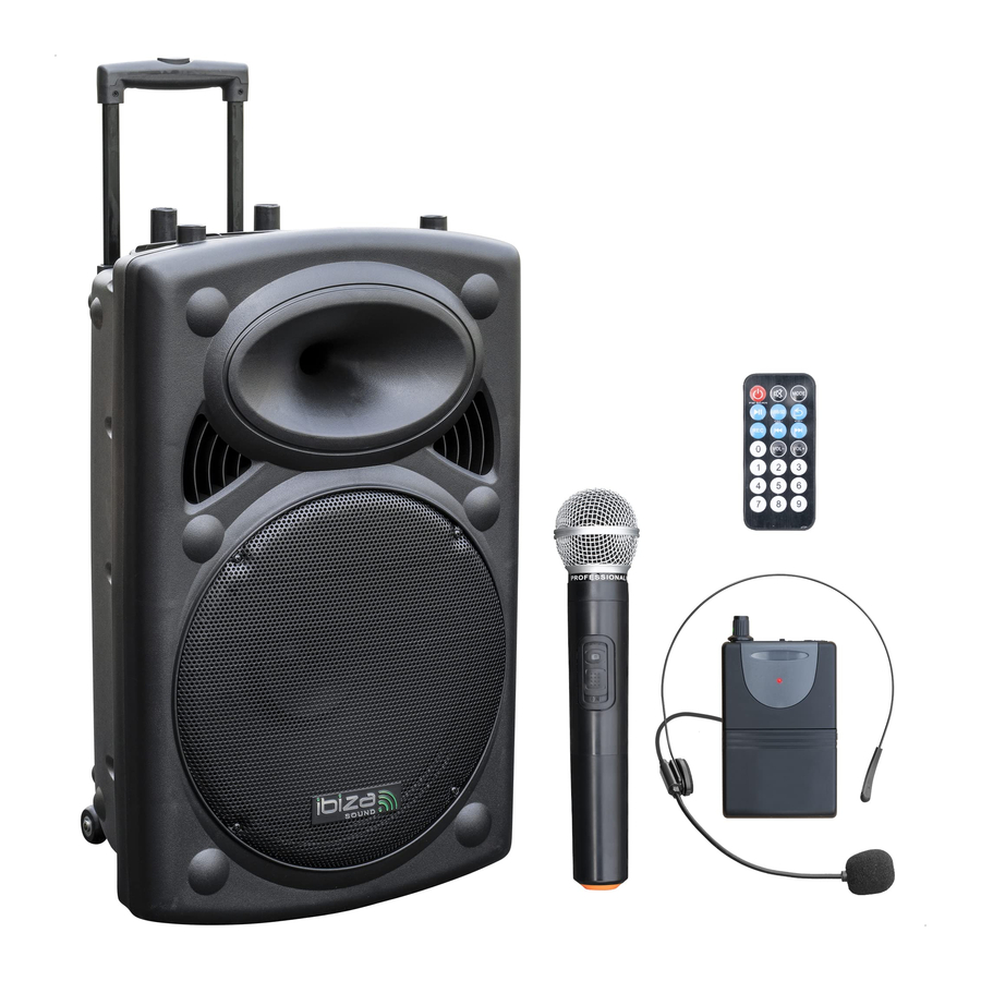 Ibiza sound PORT15VHF-BT Manual