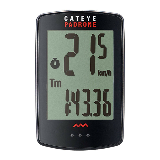 Cateye Padrone CC-PA100W Quick Start Manual