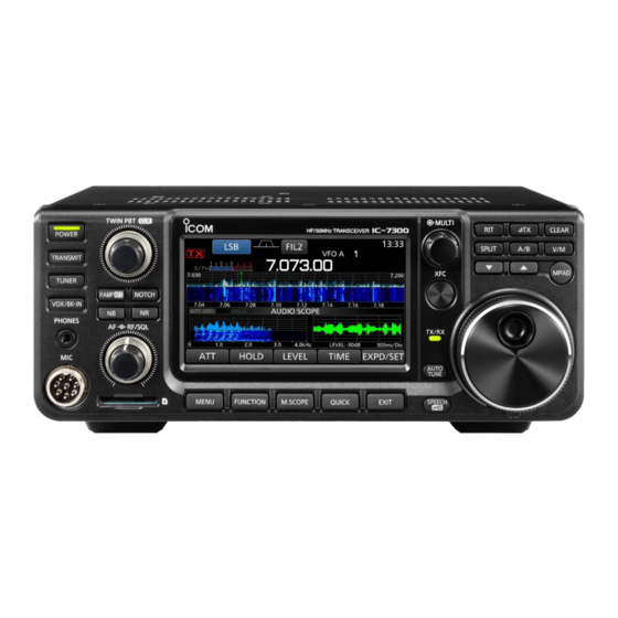Icom IC7300 Quick Start Operating Manual