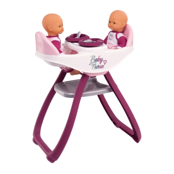 Smoby BN TWIN HIGHCHAIR Manual