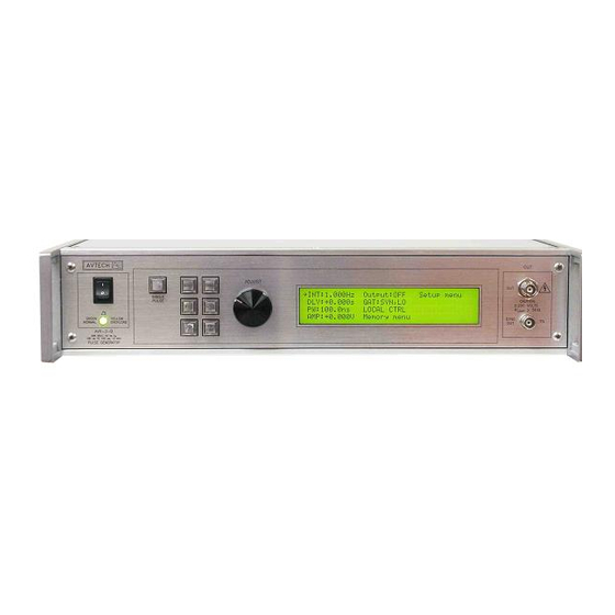 AVTECH ELECTROSYSTEMS AVR-2B-B Instructions Manual