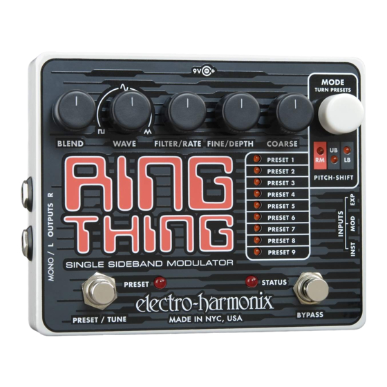 Electro-Harmonix Ring Thing Manual