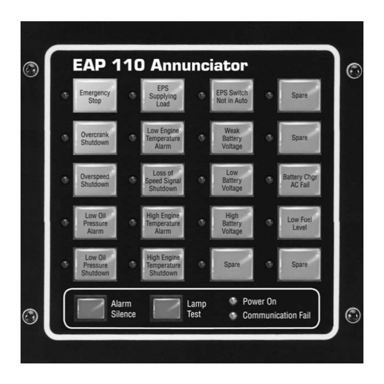THOMSON Generator Set Annunciator EAP 110 Specification Sheet