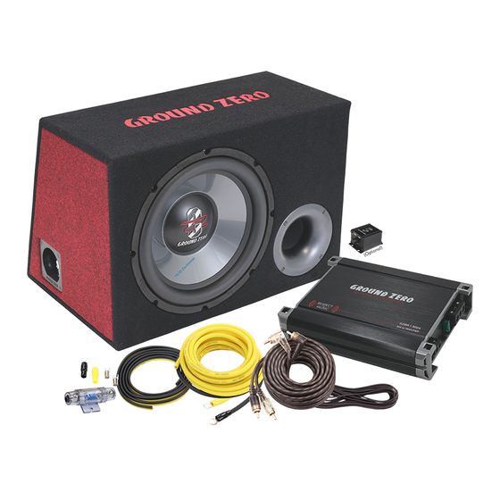 Ground Zero GZ BASS KIT 12.300X Owner's Manual
