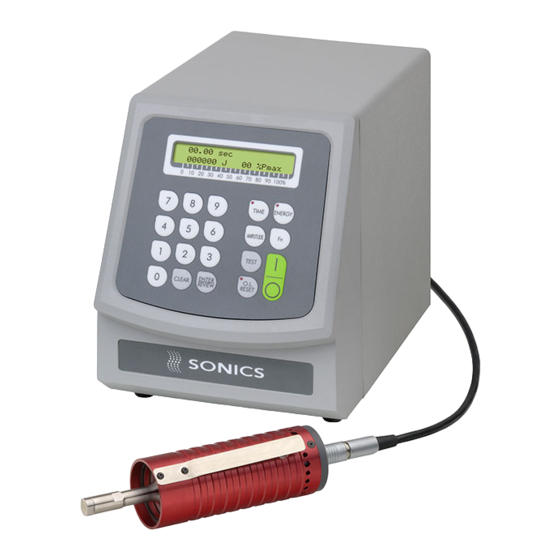 Sonics H520T Instruction Manual