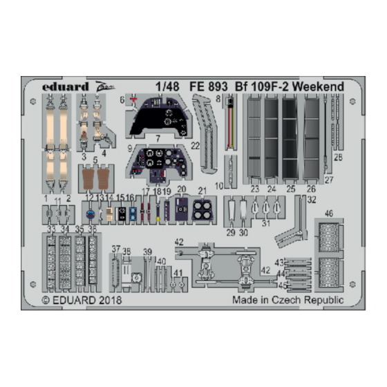Eduard Zoom Bf 109F-2 Weekend Assembly Instructions