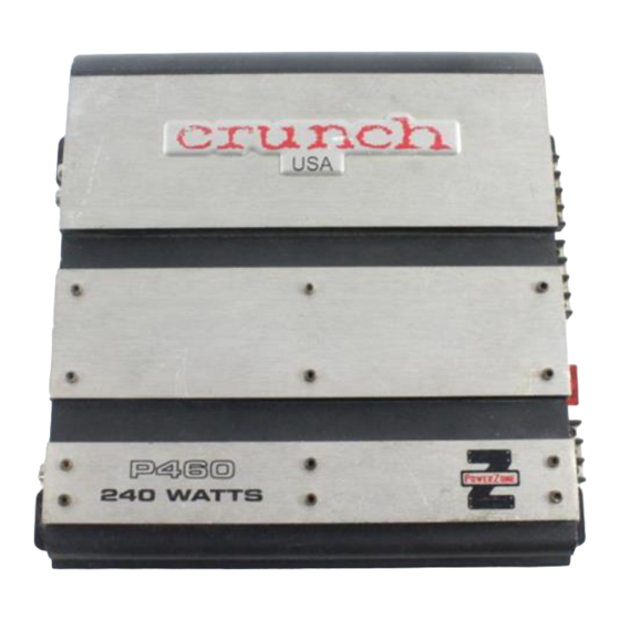 Crunch PowerZone P460 Owner's Manual