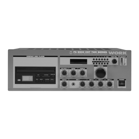 Work Pro PA 9500 CDT Series User Manual