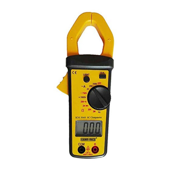Kusam-meco KM 3060 Operation Manual