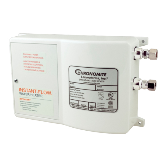 Chronomite INSTANT-FLOW SR Series Get Started