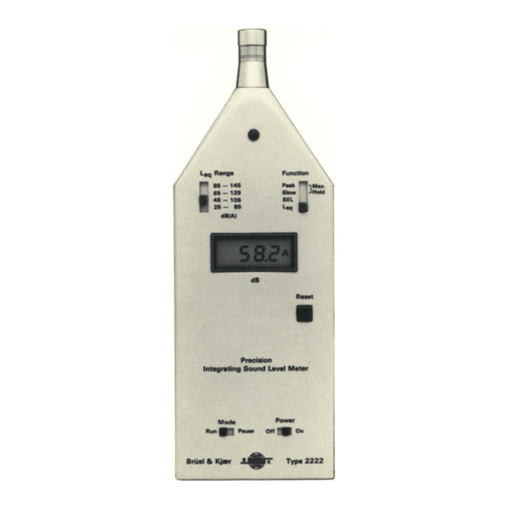 BRUEL & KJAER 2221 Instruction Manual