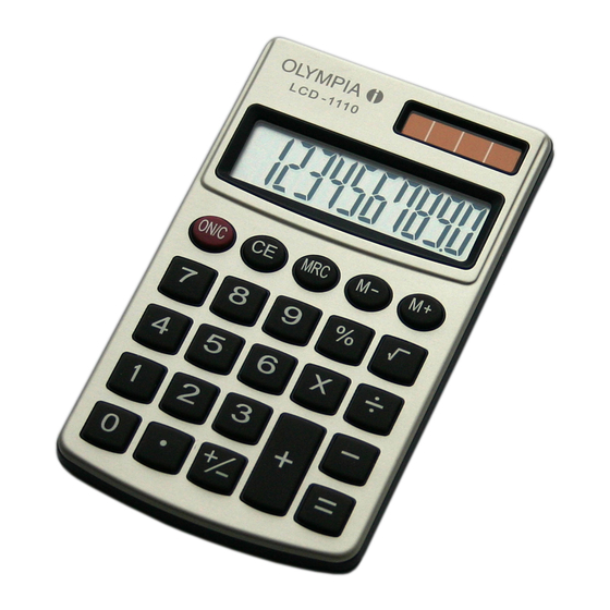 Olympia LCD-1110 Instruction Manual