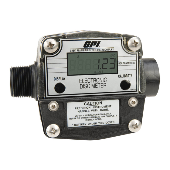 GPI FM-300H Electronic Chemical Meter Manuals