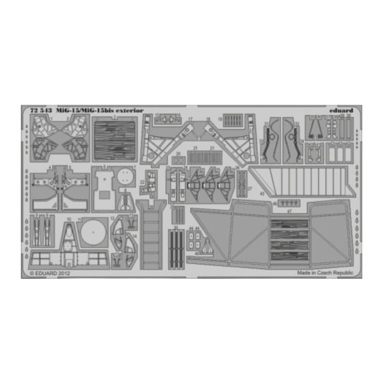 Eduard MiG-15/MiG-15bis exterior Quick Start Manual