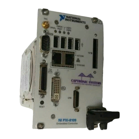 National Instruments NI PXI-8109 User Manual