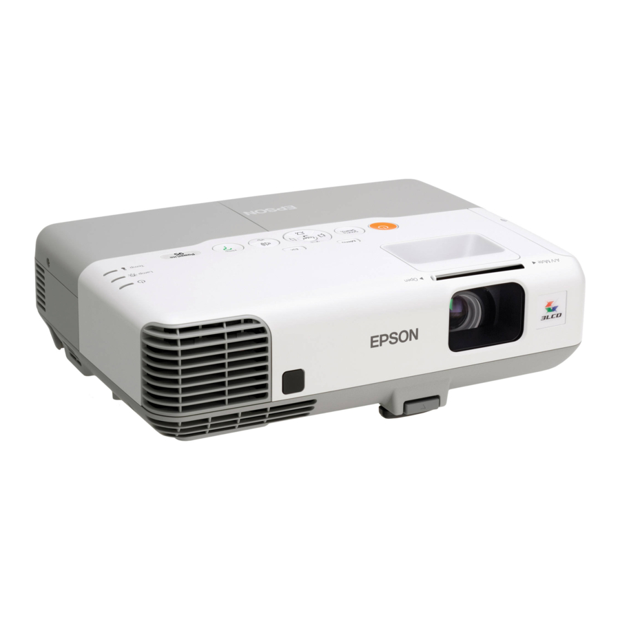 Epson PowerLite 95, 96W, 905, 915W, 1835 - Multimedia Projector Quick Setup Guide