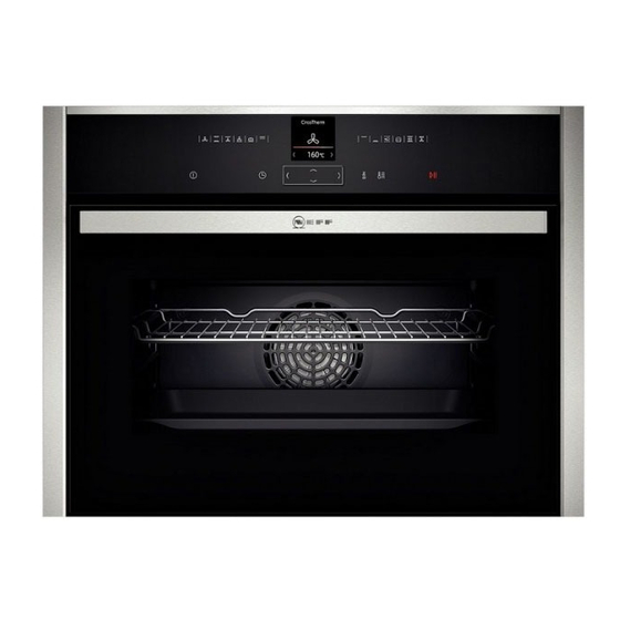 NEFF C17CR22 0 Series Electric Oven Manuals