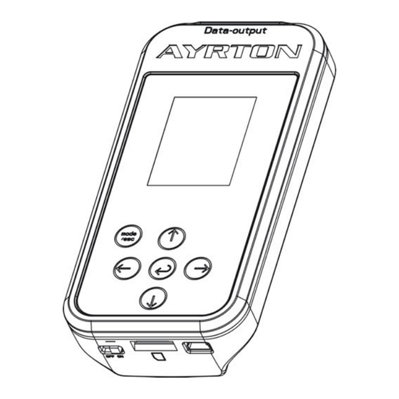 Ayrton Lynx Control Manual