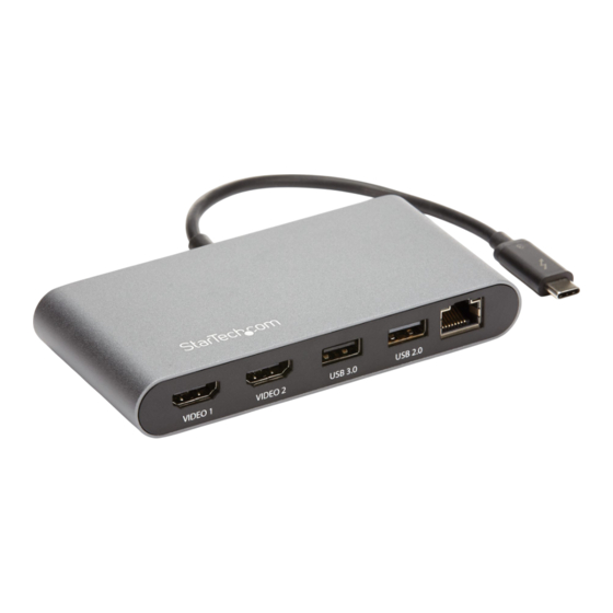 StarTech.com TB3DKM2HD Manual