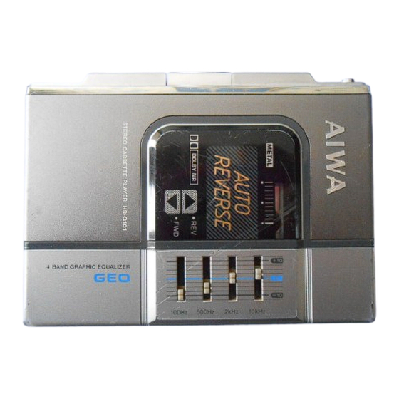Aiwa HS-P10 HS-G101 Quick Start Manual