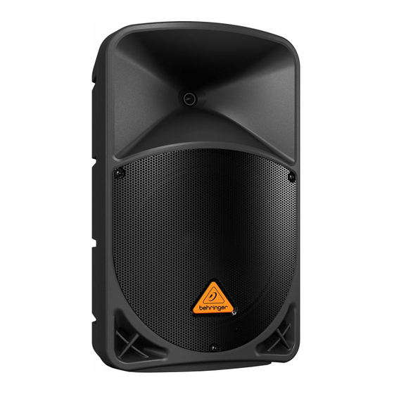Behringer EUROLIVE B115MP3 Quick Start Manual