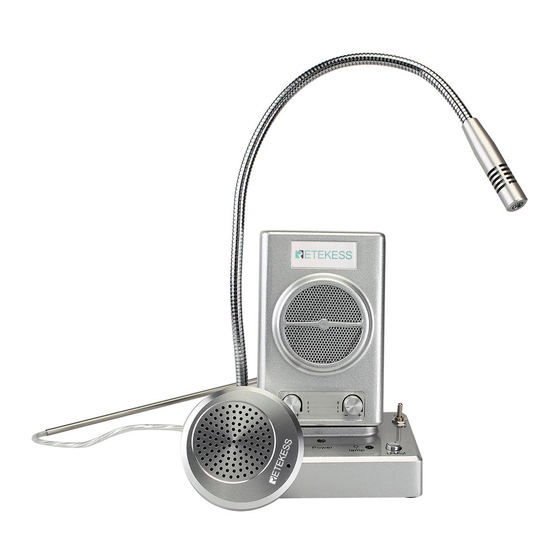 Retekess TW102 Quick Start Manual