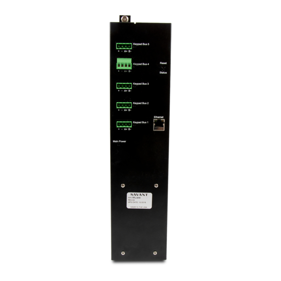 Savant SKL-3040-00 Quick Reference Manual