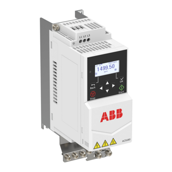 ABB ACS180 Quick Installation And Start-Up Manual