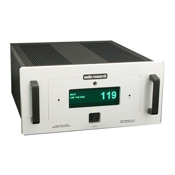 Audio Research Reference 210 Owner's Manual