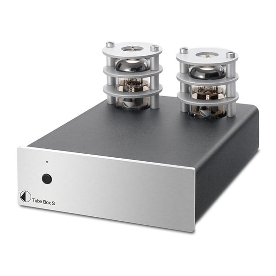 Pro-Ject Audio Systems Pro-Ject Tube Box S Instructions For Use