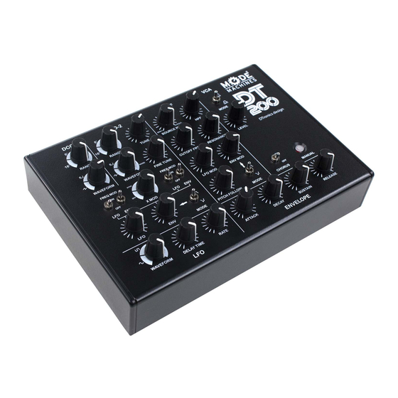 Mode Machines DT200 Manual