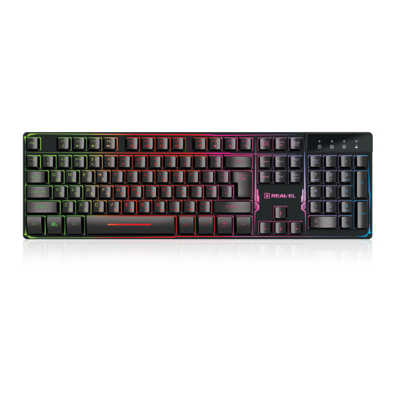 Real-El Gaming 8700 Backlit User Manual