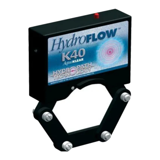 Hydroflow k40 Instructions Manual