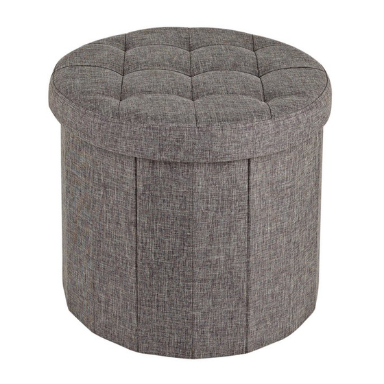 Argos Home Circular Ottoman Shoe Storage Grey 691/0400 Safety And Care Manual