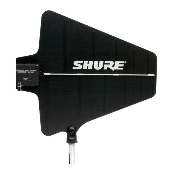 SHURE UA870 SPECIFICATIONS Pdf Download ManualsLib