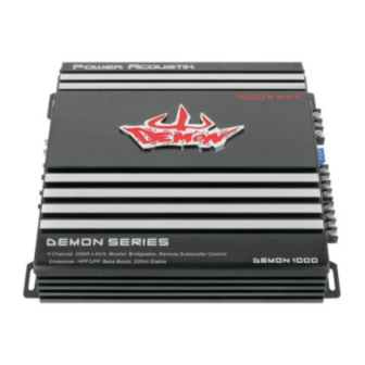 Power Acoustik Demon 1400 Owner's Manual And Installation Manual